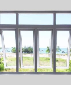cửa sổ mở hất 4 cánh nhựa lõi thép