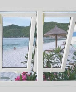 cửa sổ mở hất 2 cánh nhựa lõi thép