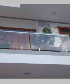 Lan Can Kính Cường Lực Ban Công Trụ Nhỏ Inox 304