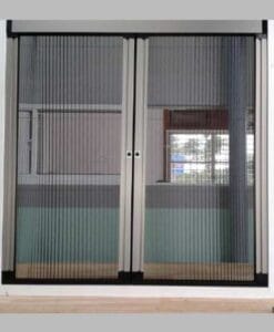 cửa lưới chống muỗi 2 cánh mở lùa cho cửa sổ
