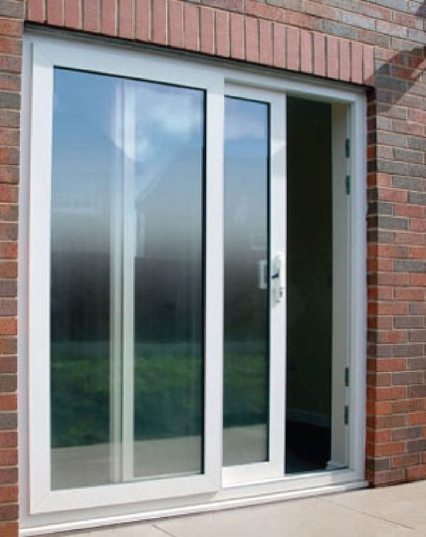 mẫu cửa nhựa lõi thép 2 cánh mở trượt cửa đi